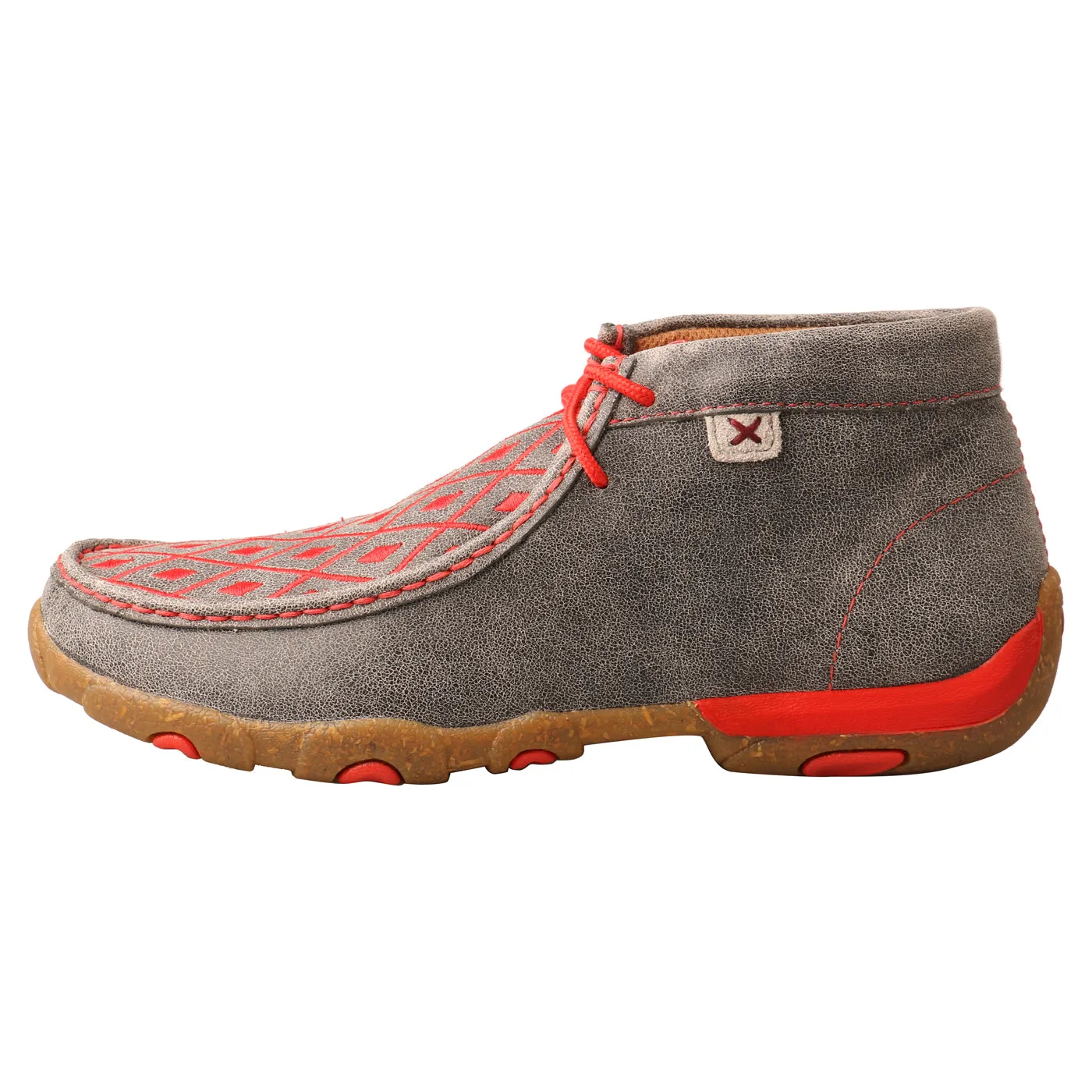 Twisted X Women's Grey & Grenadine Chukka Driving Moc