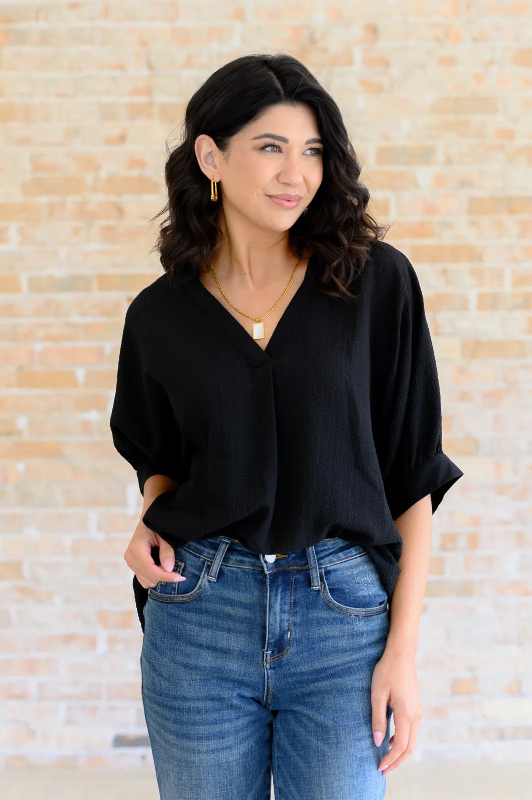 Black V-Neck Blouse for any occasion