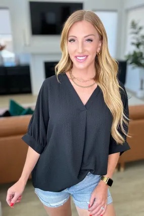 Black V-Neck Blouse for any occasion