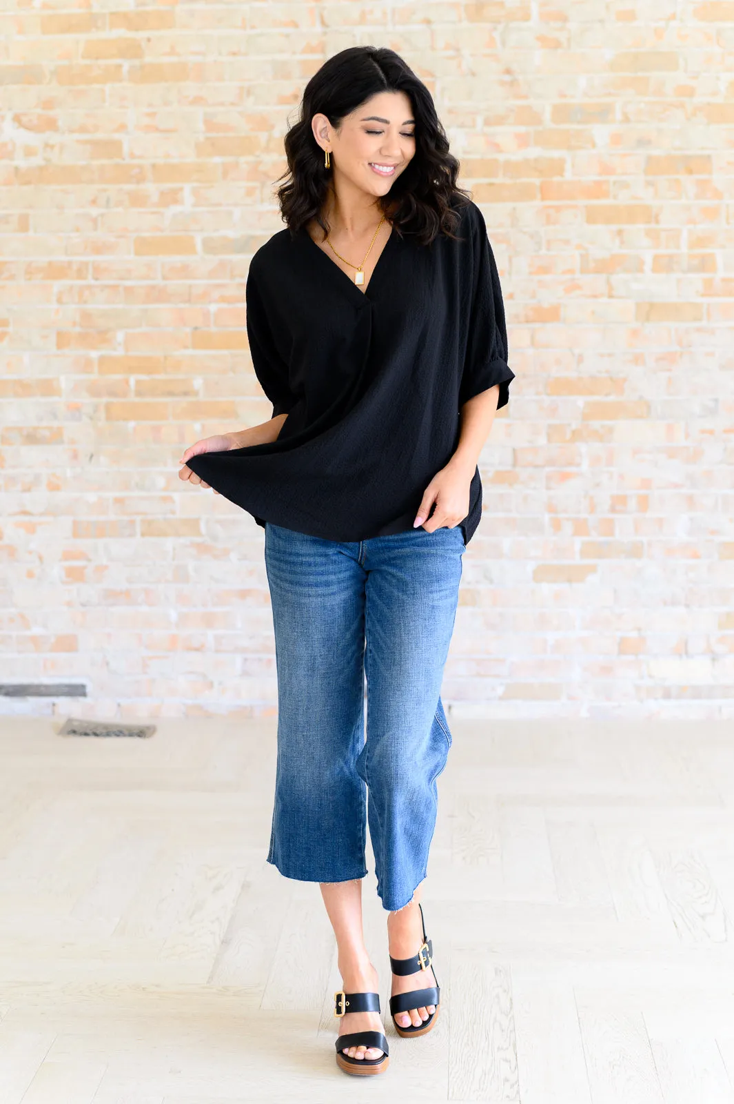 Black V-Neck Blouse for any occasion