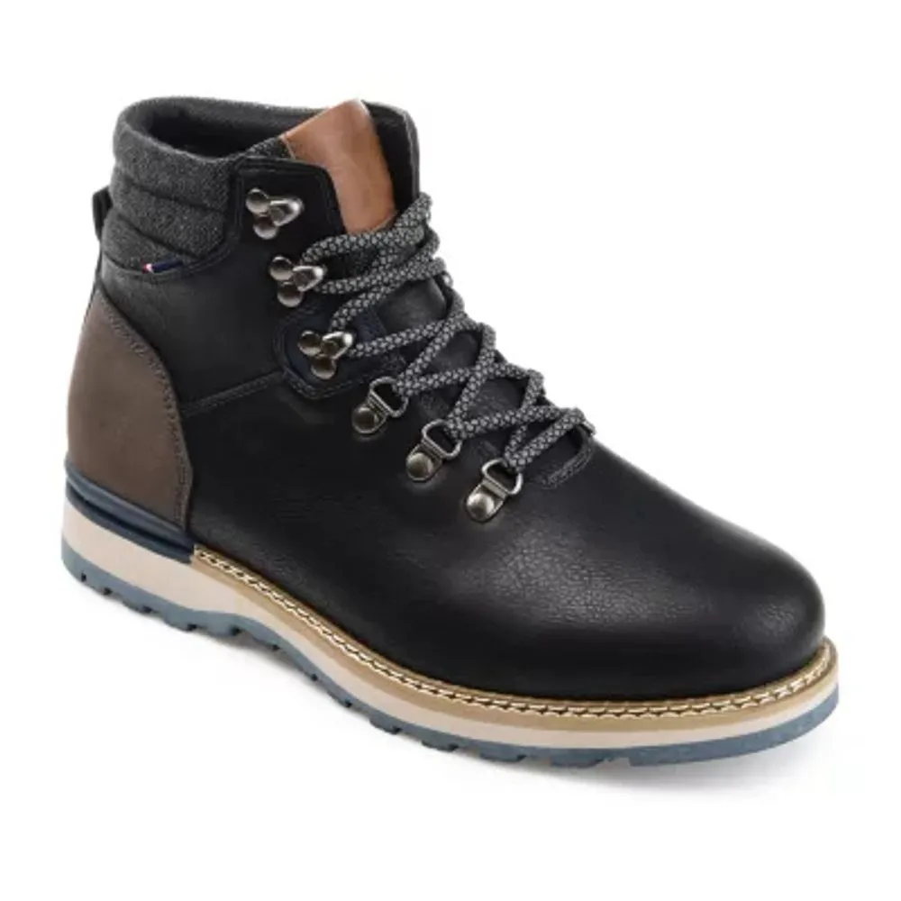 Vance Co Mens Zane Flat Heel Lace-Up Boots