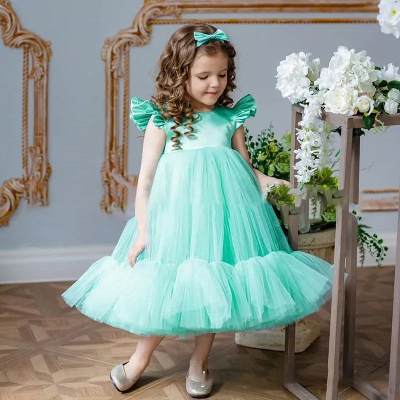 Vestido para Niña y Bebe Baptism Dress For Baby Girls Princess Evening Tutu Birthday Party Dress Girl Christening Clothes