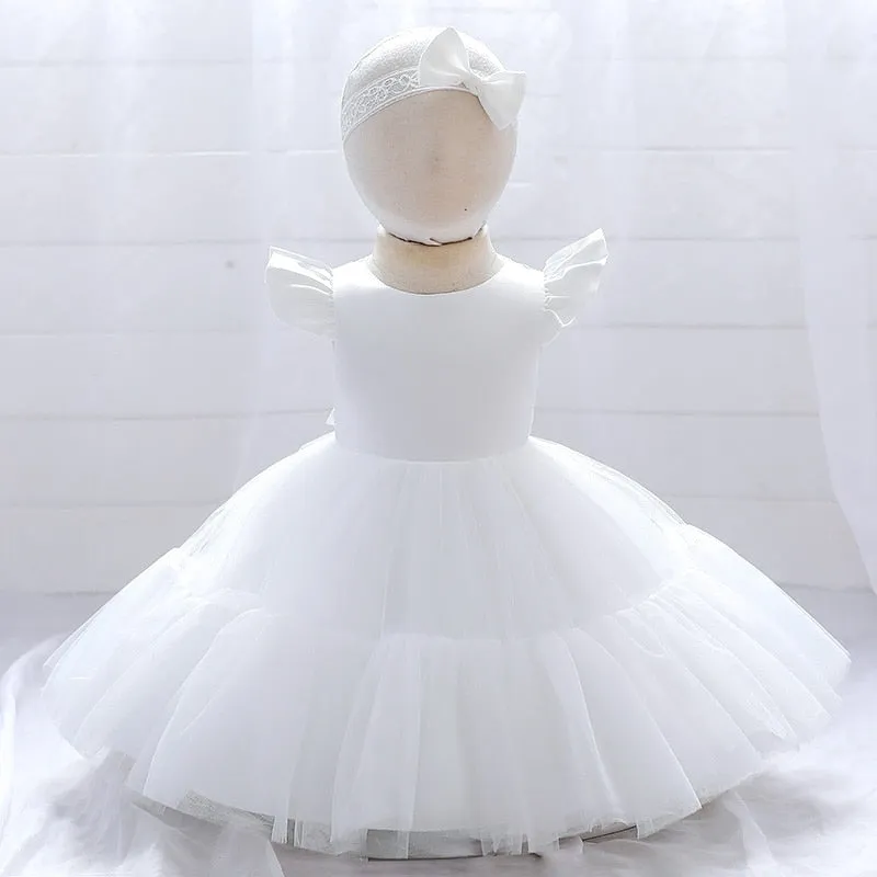 Vestido para Niña y Bebe Baptism Dress For Baby Girls Princess Evening Tutu Birthday Party Dress Girl Christening Clothes