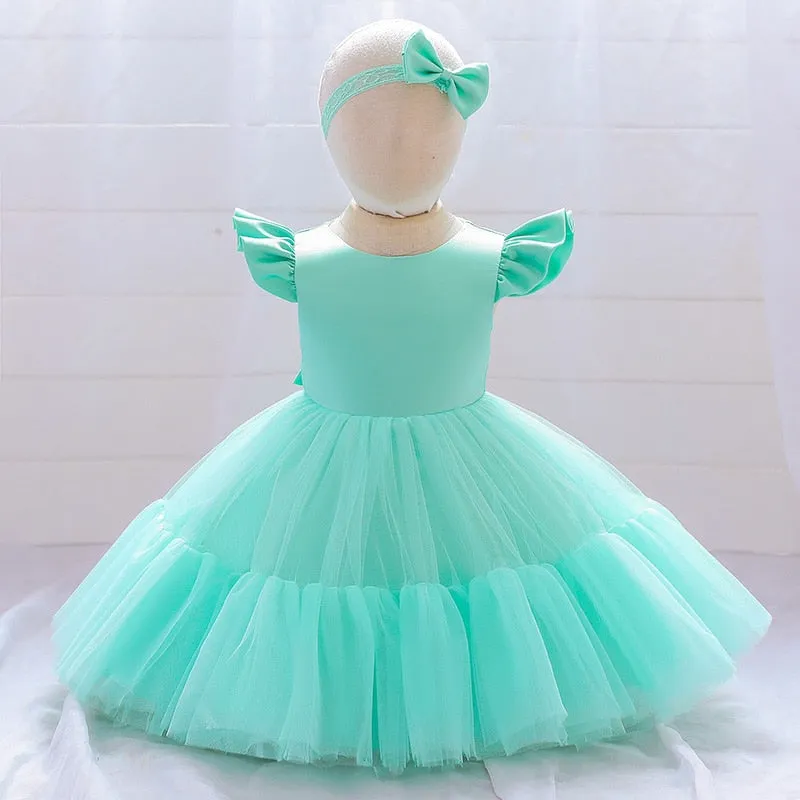 Vestido para Niña y Bebe Baptism Dress For Baby Girls Princess Evening Tutu Birthday Party Dress Girl Christening Clothes