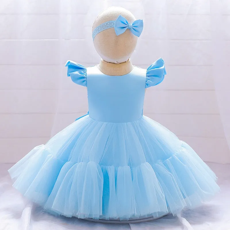 Vestido para Niña y Bebe Baptism Dress For Baby Girls Princess Evening Tutu Birthday Party Dress Girl Christening Clothes