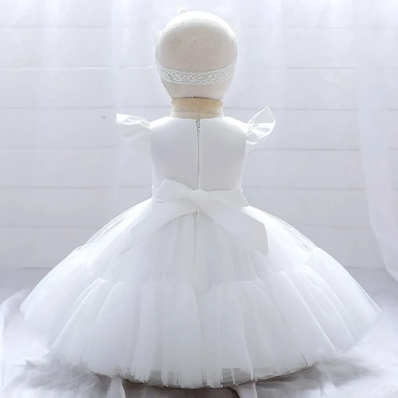 Vestido para Niña y Bebe Baptism Dress For Baby Girls Princess Evening Tutu Birthday Party Dress Girl Christening Clothes