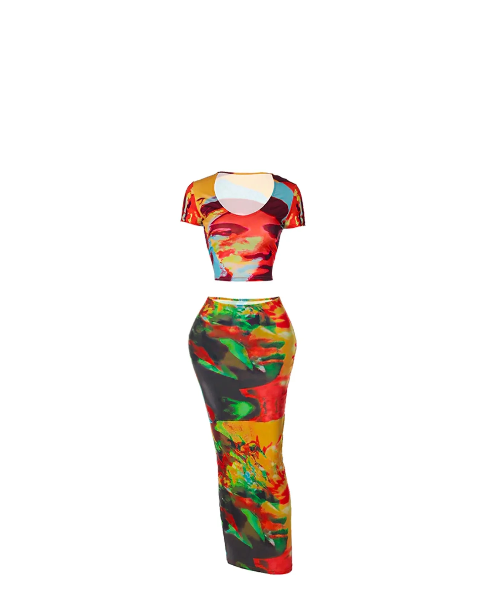 Vibrant Skirt Co-ord Set