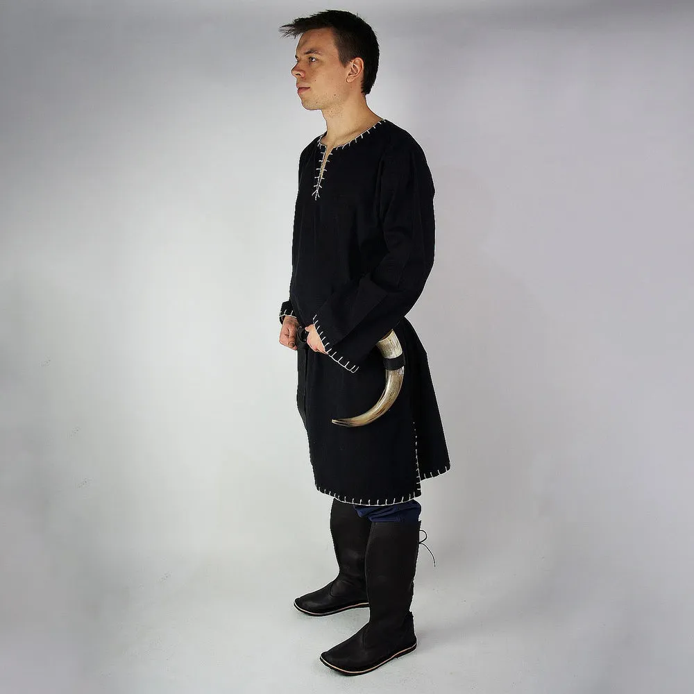 Viking Tunic with seam details in various colors.