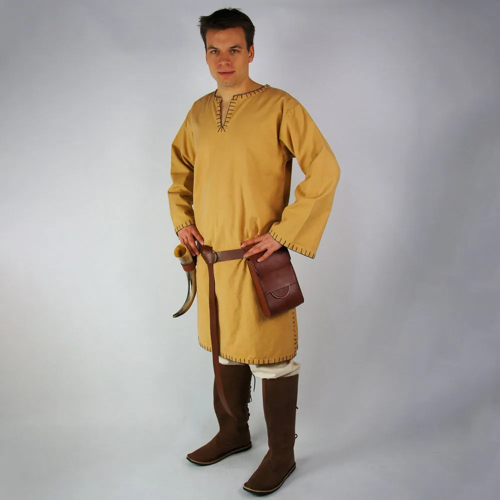 Viking Tunic with seam details in various colors.