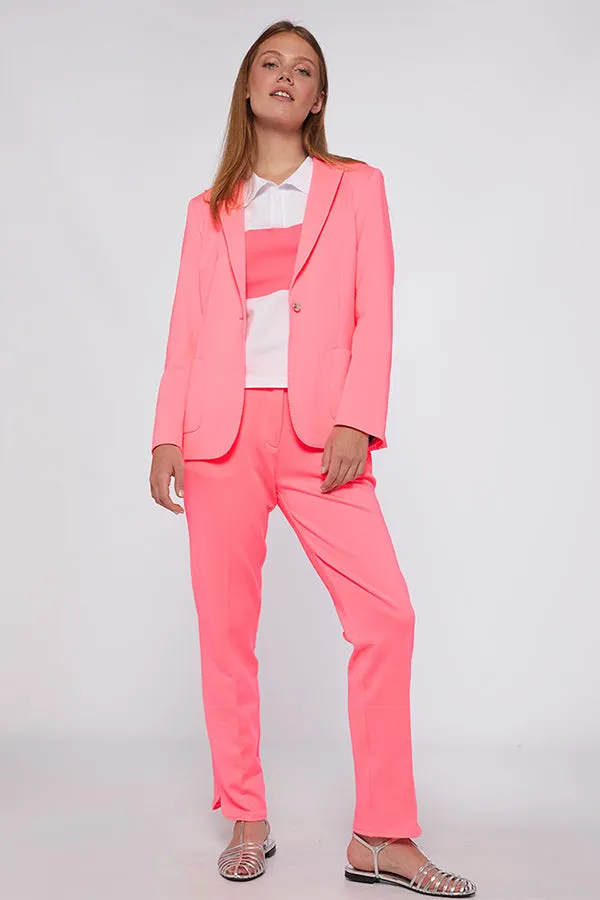 Vilagallo HARLOW FLUOR PINK KNIT JACKET