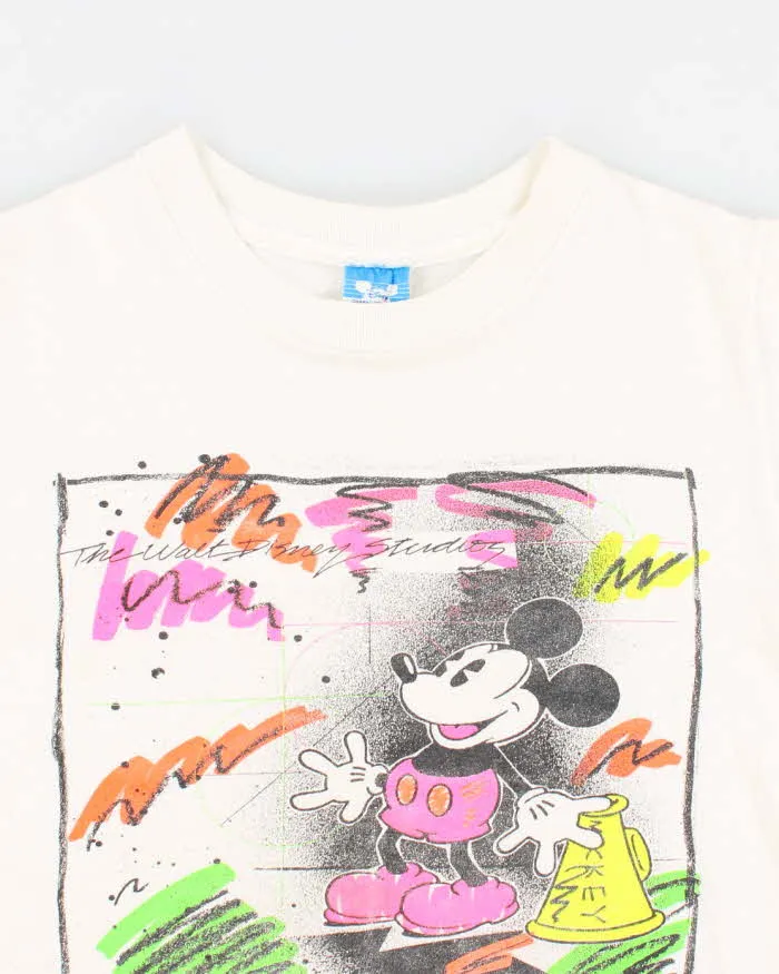 Neon Mickey Mouse Disney T-Shirt from the 80s/90s - Size Small.