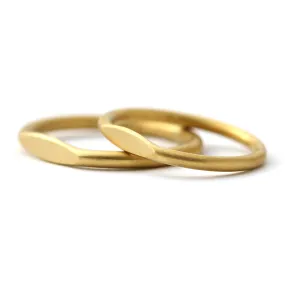 Wedding Ring Set in 22K Gold - Wedding Bands His and Hers