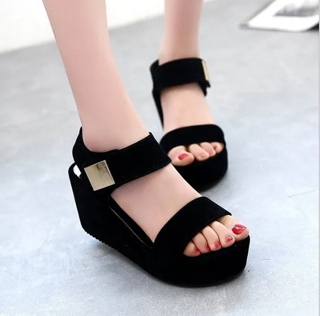 Simple Casual Waterproof Wedge Sandals for Women