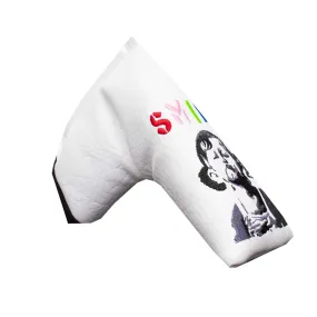 White Banksy Smile Blade Putter Cover