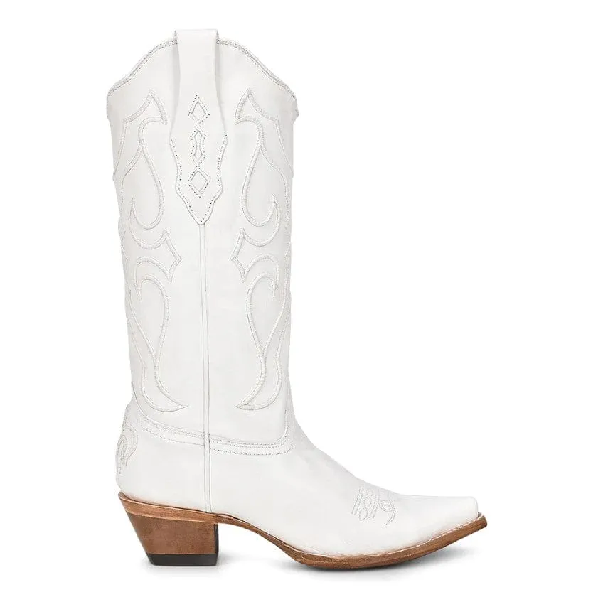 White Embroidered Snip Toe Western Boot - Women's Size 13 by Corral