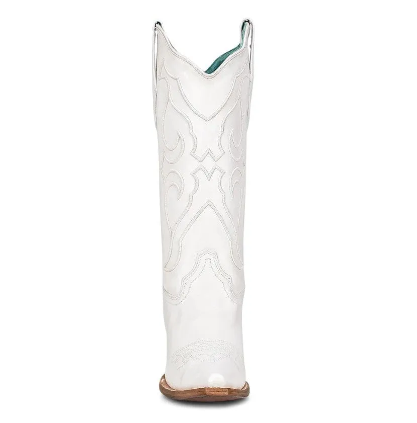 White Embroidered Snip Toe Western Boot - Women's Size 13 by Corral