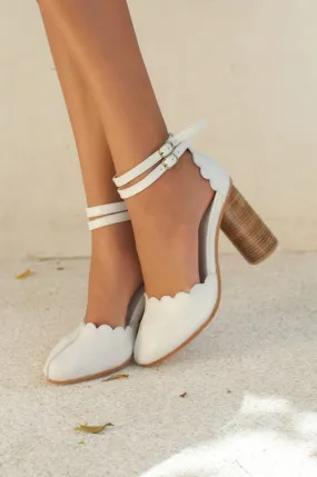 White Flamingo Leather High Heels