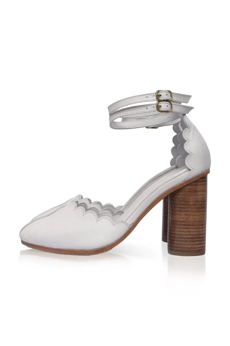 White Flamingo Leather High Heels