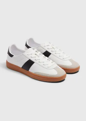 White Stripe Retro Trainers