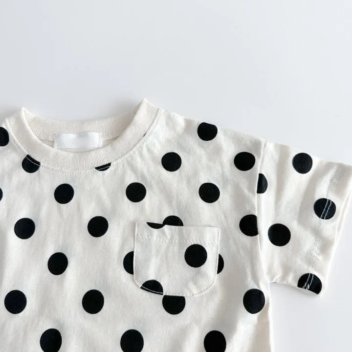 Wholesale Baby Girl Polka Dot Top and Shorts Set - 24030124