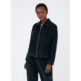 Wide Wale Corduroy Zip Jacket | Women | Forest