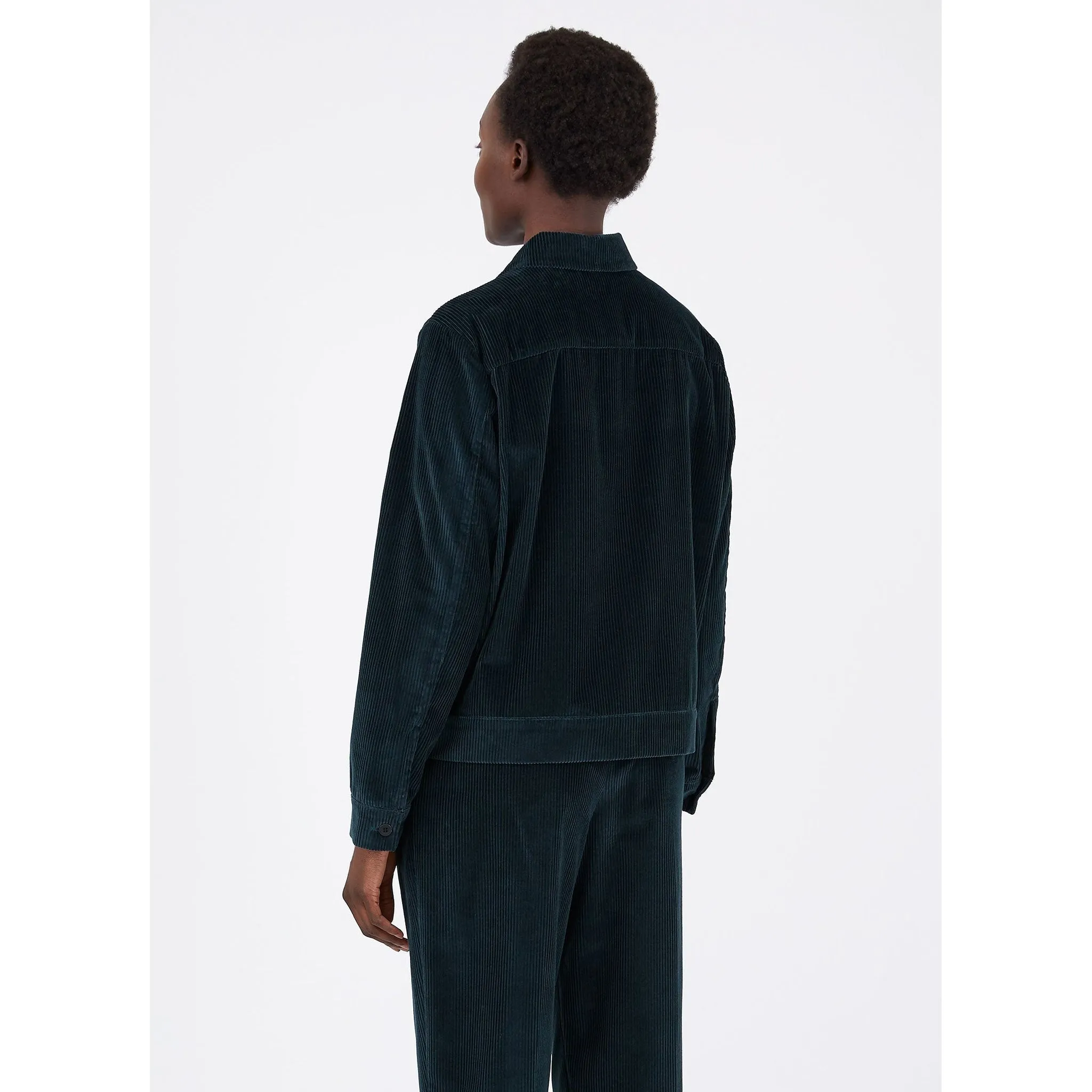 Wide Wale Corduroy Zip Jacket | Women | Forest