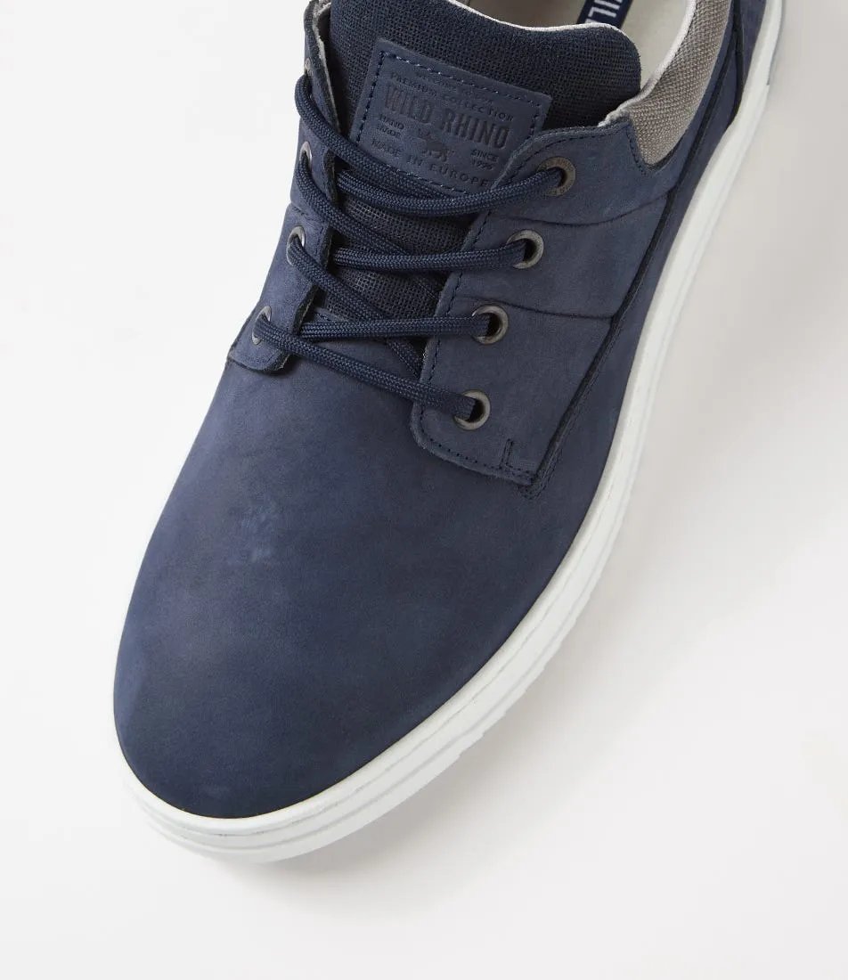 WILD RHINO Carmel Navy Nubuck Sneakers