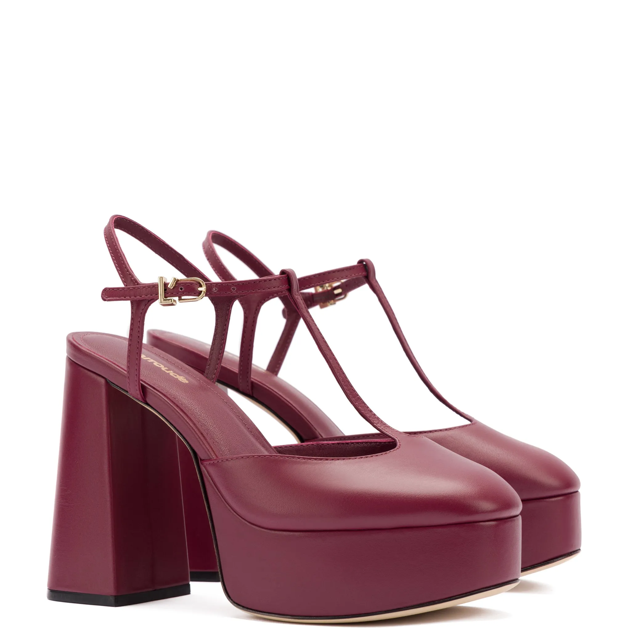 Wine Leather Pixie Pump