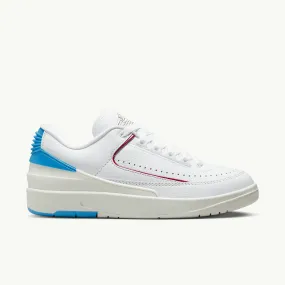 Women's Air Jordan 2 Retro Low - White/Gym Red/Dark Powder Blue/Sail