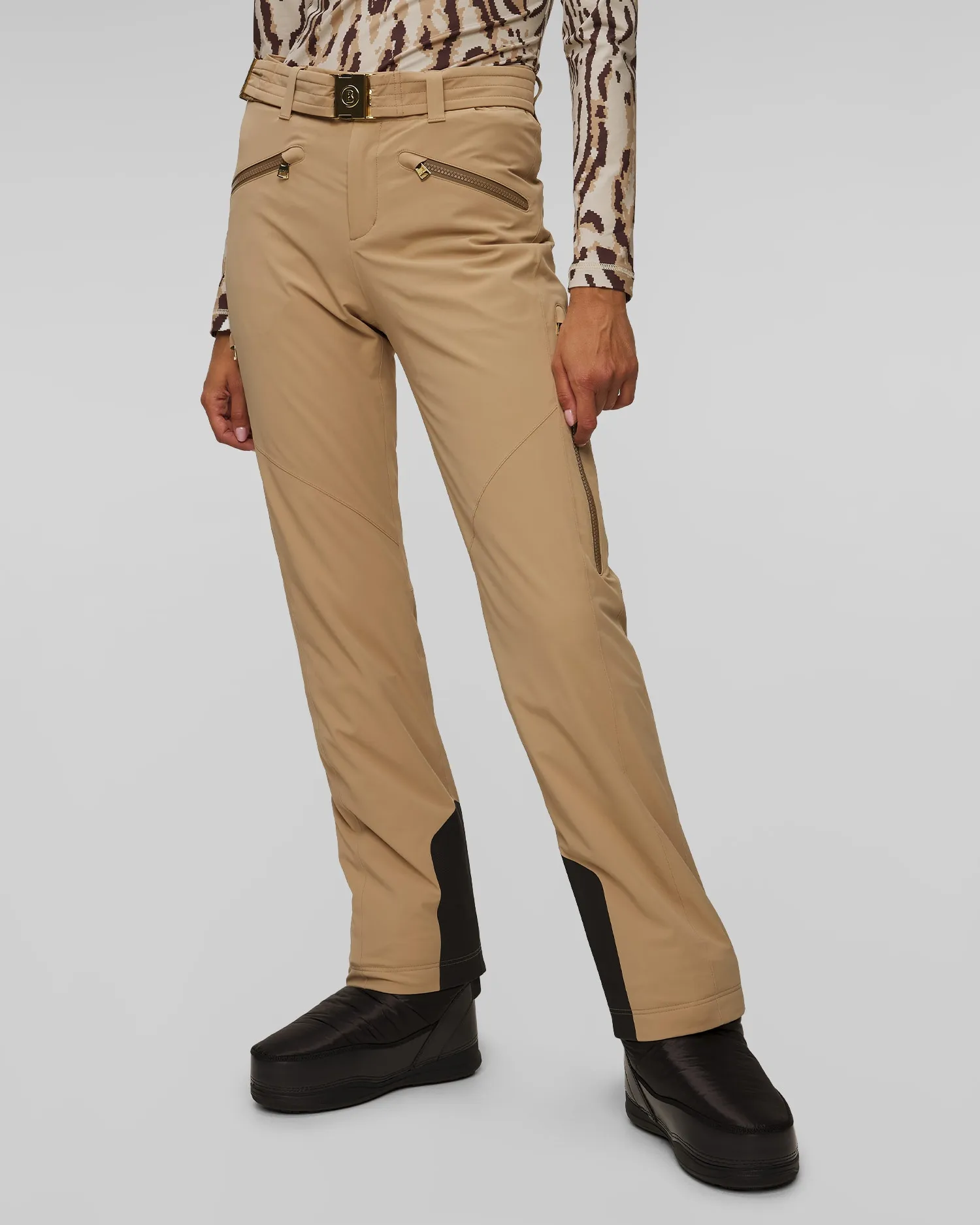 Women’s beige ski trousers BOGNER Ilka 11844815-808