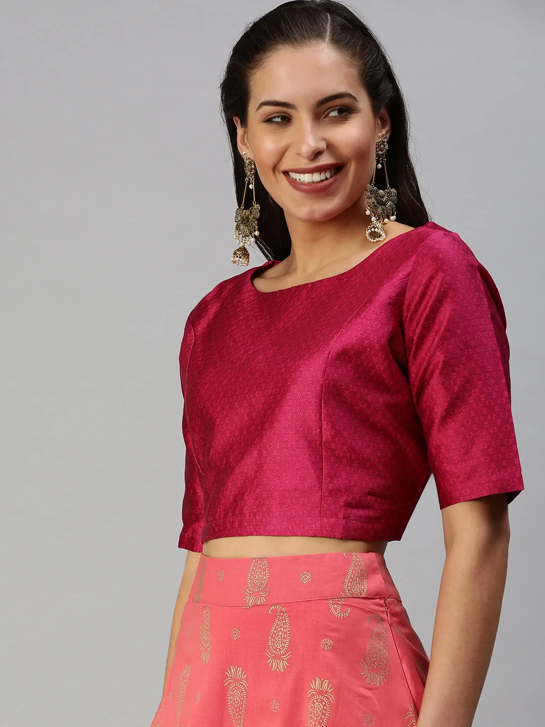 Women's Blouse-Fuchsia