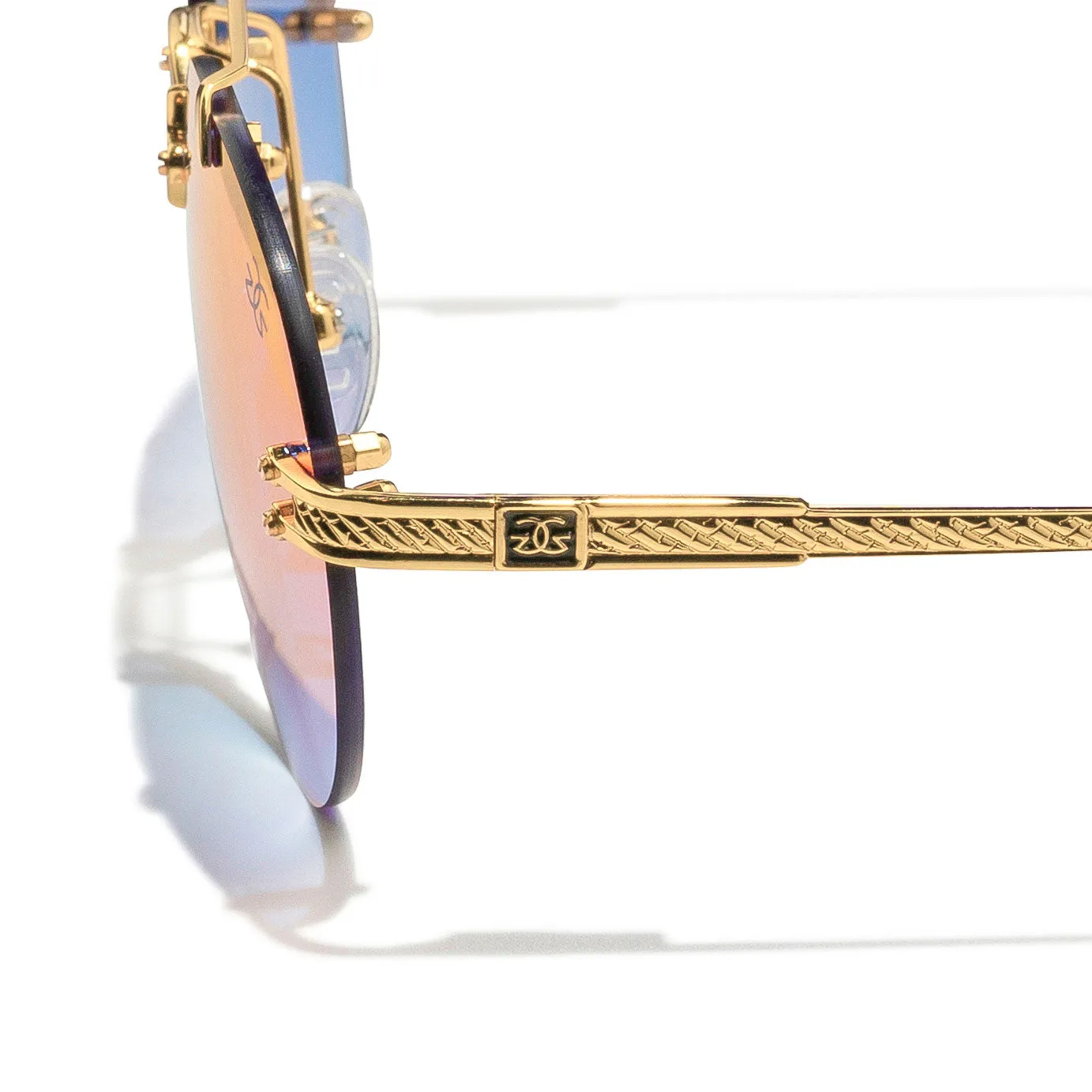 Ladies Helios Aviator Rimless Shades