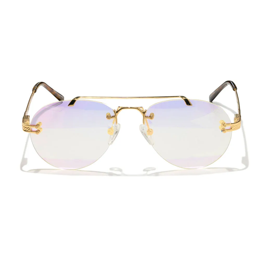 Ladies Helios Aviator Rimless Shades