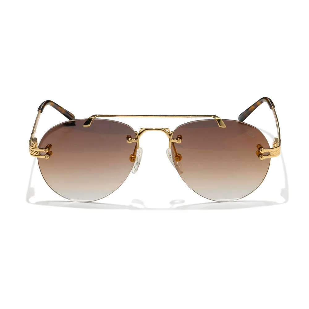 Ladies Helios Aviator Rimless Shades