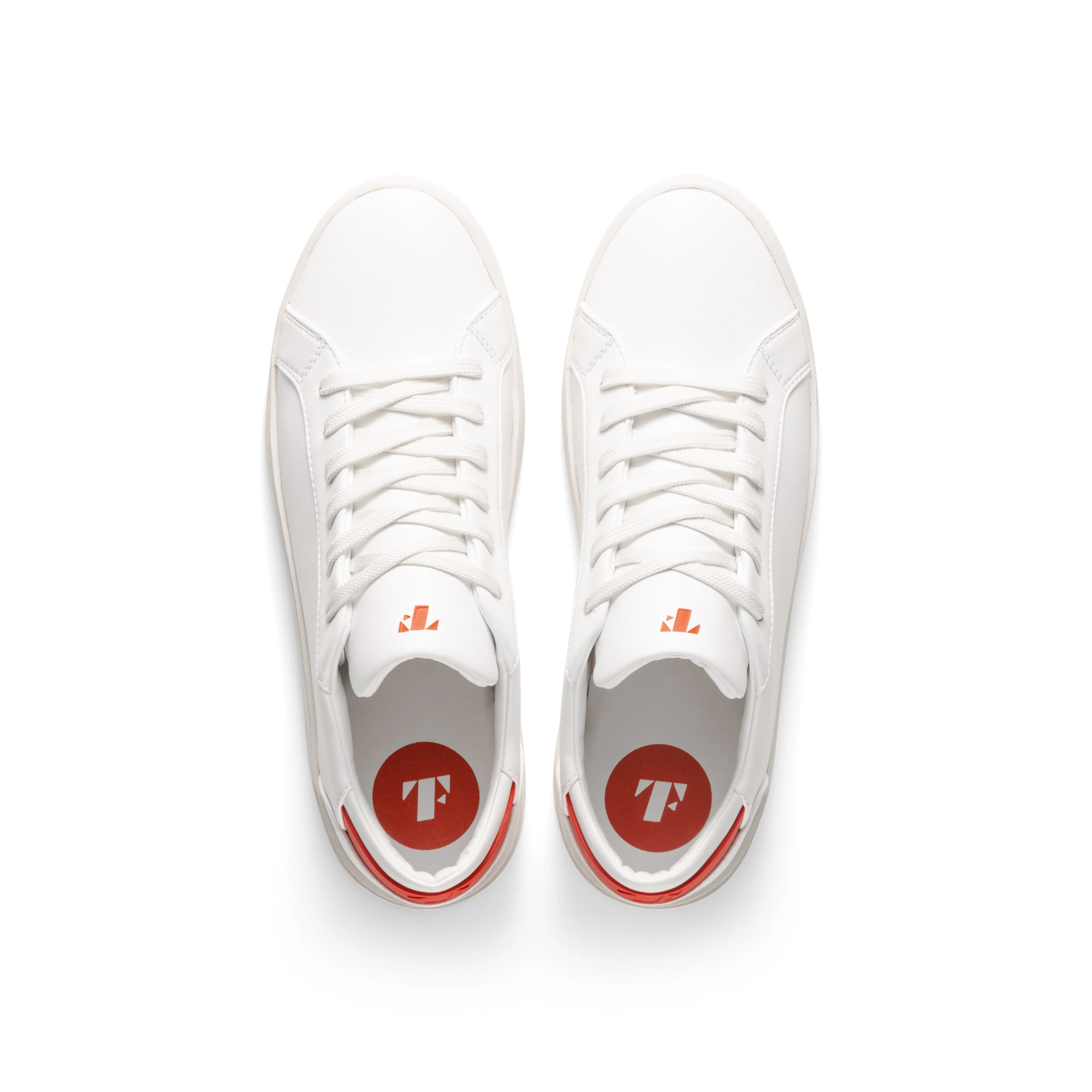 Women's Lace Up | White-Flame Red