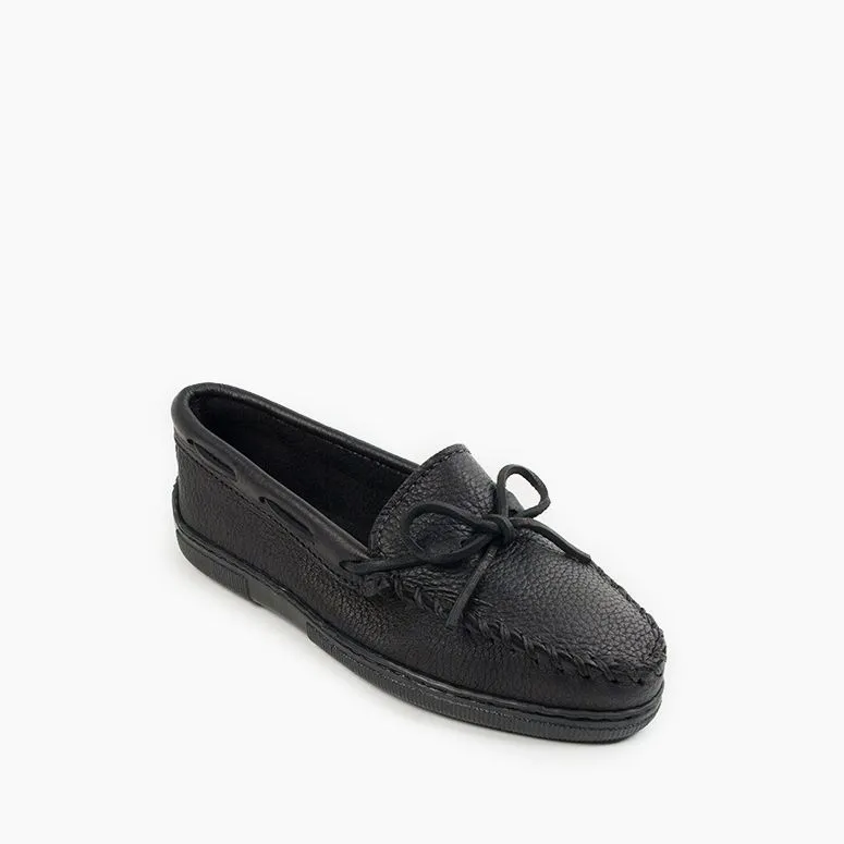  Women's Moosehide Classic Moccasin in Black  