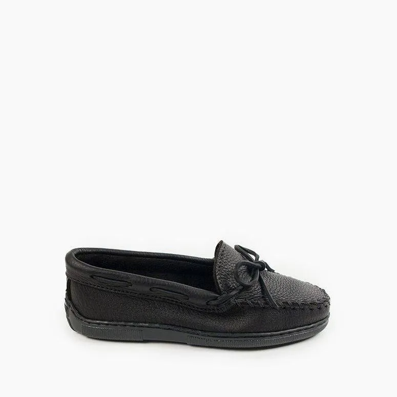  Women's Moosehide Classic Moccasin in Black  