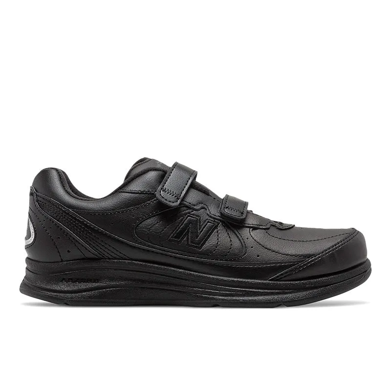  Women's Walking 577 Black Hook and Loop Shoe in Black  