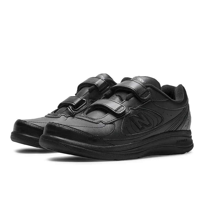  Women's Walking 577 Black Hook and Loop Shoe in Black  