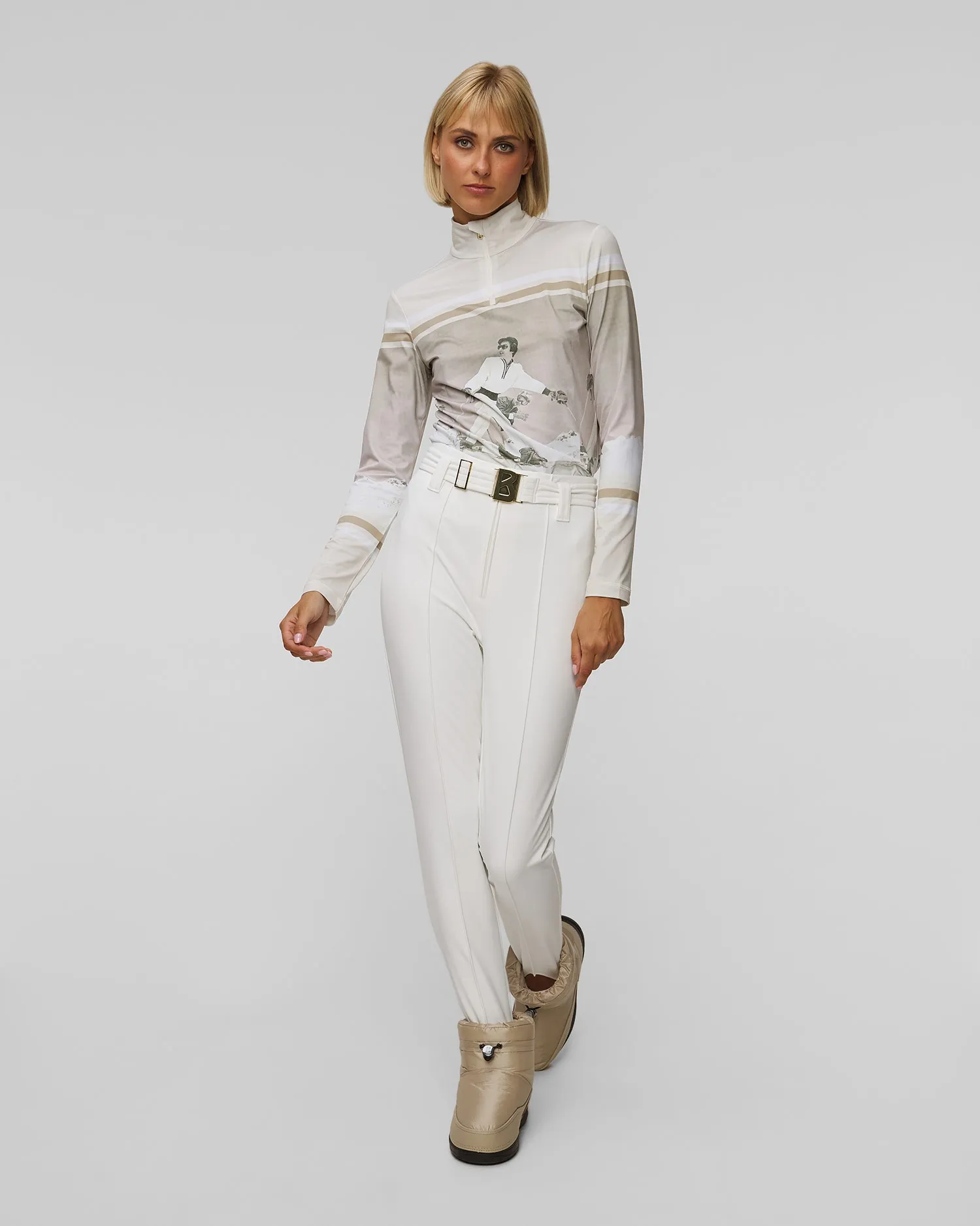 Women’s white ski trousers BOGNER Eirin1 11858343-753