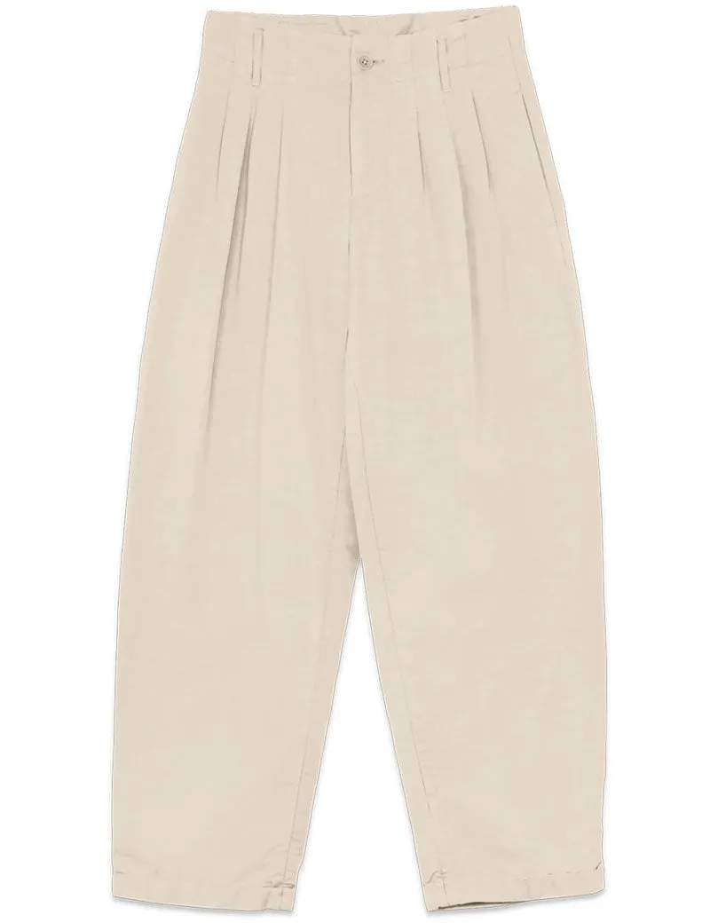 Ymc Keaton Linen Garment Dyed Trousers Stone