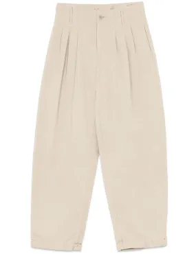 Ymc Keaton Linen Garment Dyed Trousers Stone