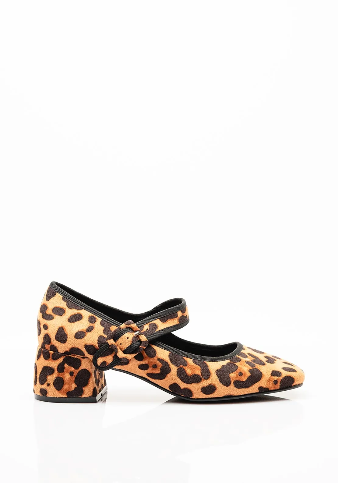 Zen Collection Buckled Block Heels, Leopard Print