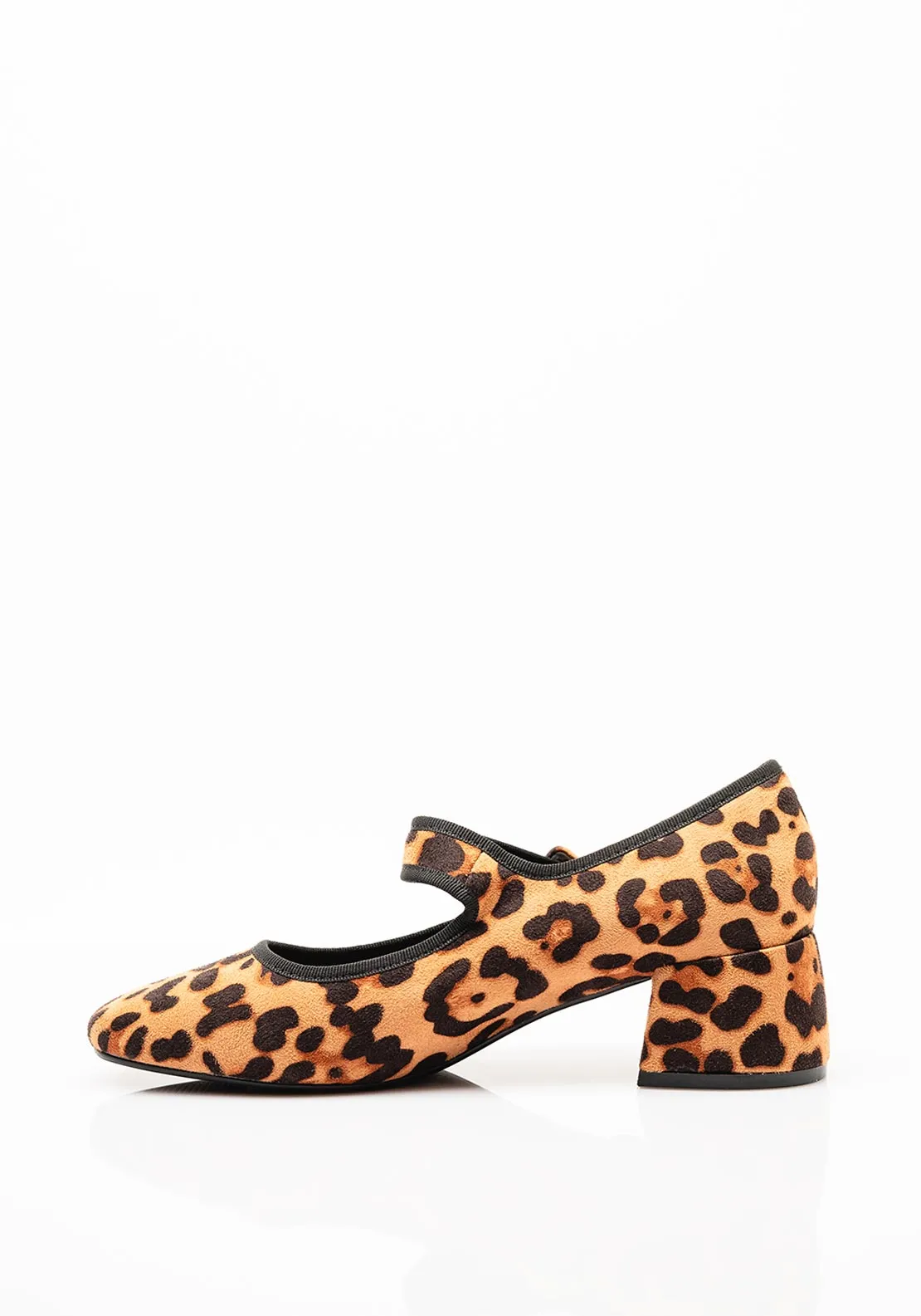 Zen Collection Buckled Block Heels, Leopard Print