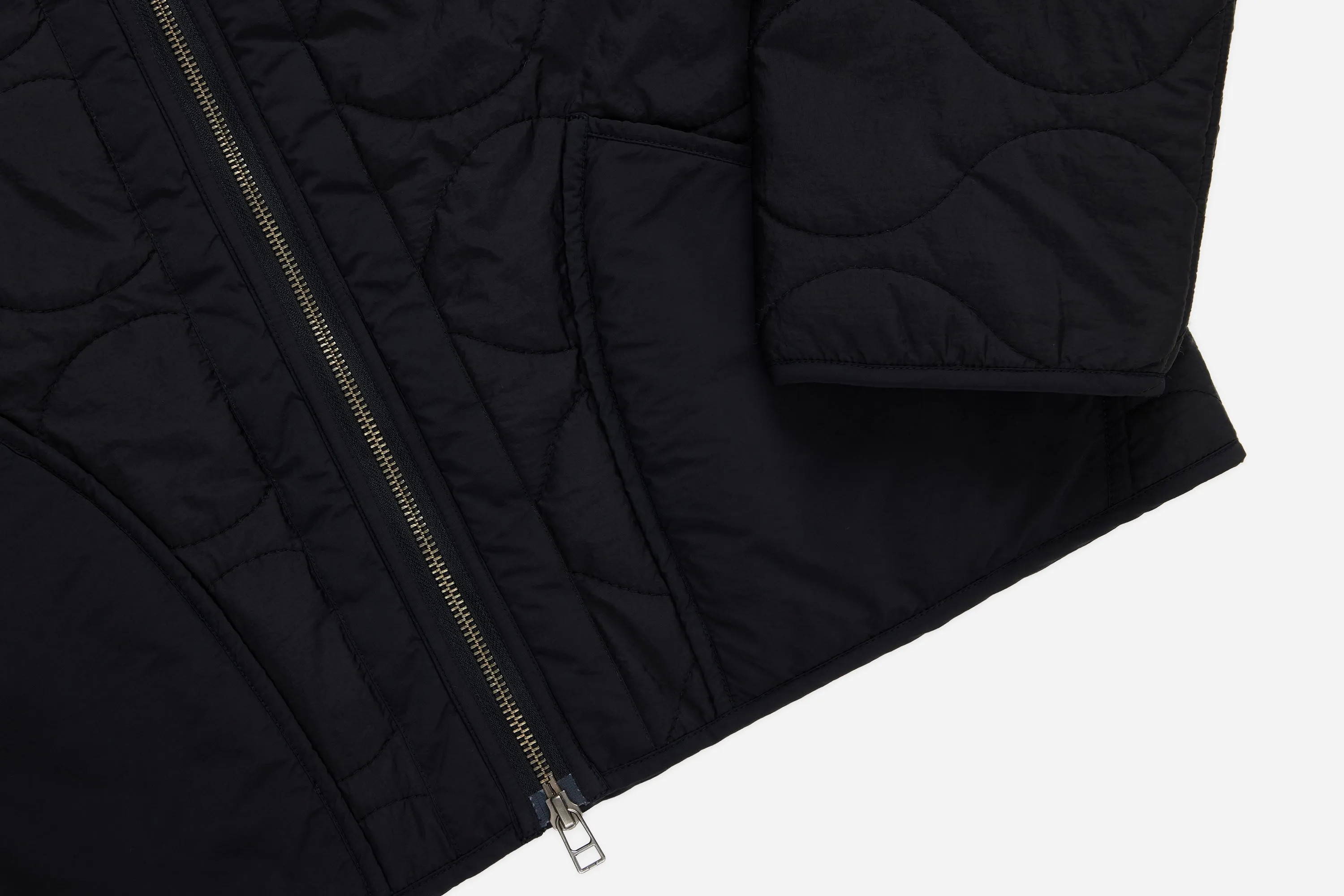 Zip Liner Jacket ~ Black Nylon/Sherpa